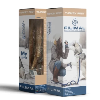 تشویقی سگ فیلی مال مدل پای بوقلمون وزن 150 گرم