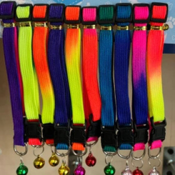 قلاده گردنی ساده دو رنگ سگ و گربه