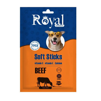 اسنک تشویقی مدادی نرم سگ رویال کوکو با طعم گوشت گاو بسته 7 عددی