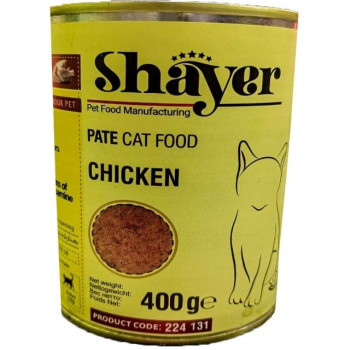 کنسرو غذای شایر گربه با طعم مرغ  وزن 400 گرم