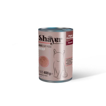 کنسرو غذای گربه با طعم گوشت قرمز شایر وزن 400 گرم