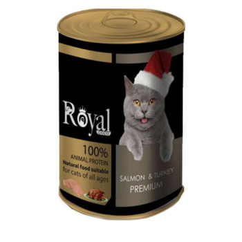کنسرو پته گربه رویال کوکو با طعم سالمون و بوقلمون وزن 380 گرم