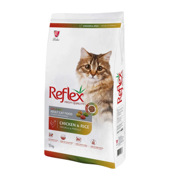 غذای خشک گربه بالغ رفلکس مولتی کالر با طعم مرغ و برنج