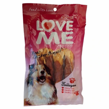 تشویقی سگ لاو می با طعم گوشت مرغ و هویج  وزن 60 گرم