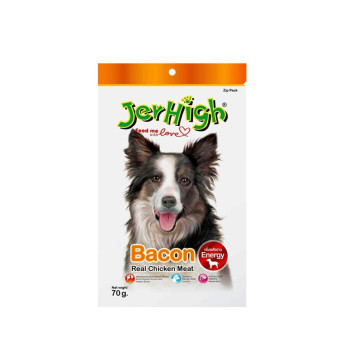 تشویقی نواری سگ با طعم مرغ و بیکن جرهای