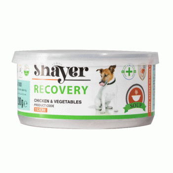 کنسرو ریکاوری سگ شایر با طعم مرغ و سبزیجات  وزن ۲۰۰ گرم