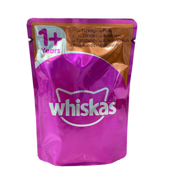 پوچ گربه ویسکاس با طعم بوقلمون وزن ۸۵ گرم