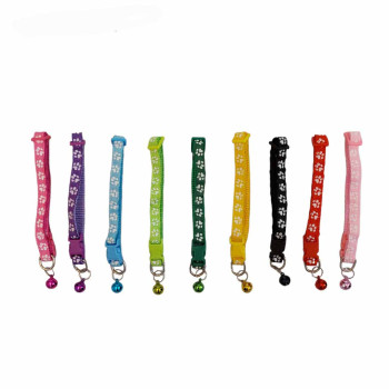 قلاده گردنی زنگوله دار طرح پنجه و استخوان سگ و گربه