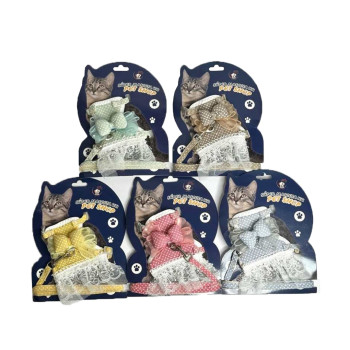 قلاده تنی پاپیون دار توری گربه