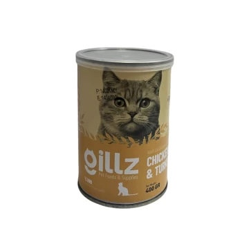 کنسرو پته گربه گیلز طعم مرغ و بوقلمون وزن 430 گرم
